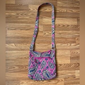 Vera Bradley Boysenberry Quilted Pink Paisley Crossbody Bag
